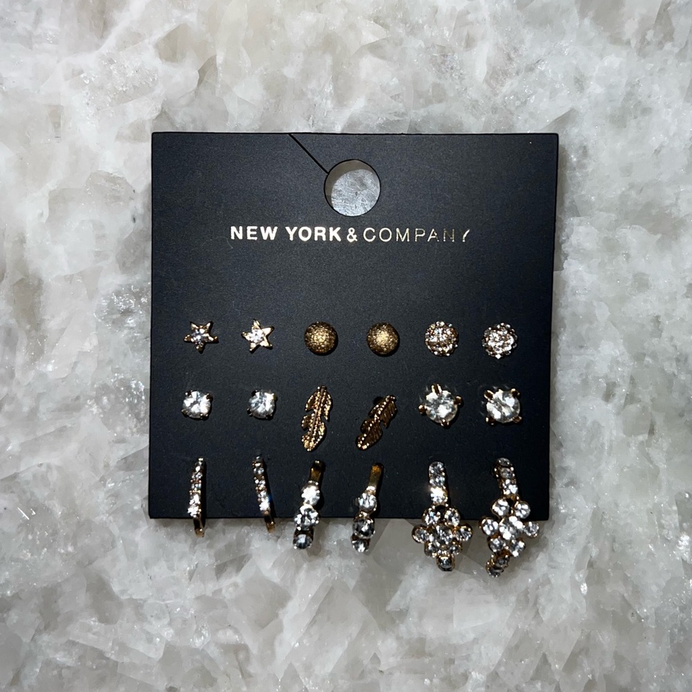 New York & Company Earring Stud Set of 9
